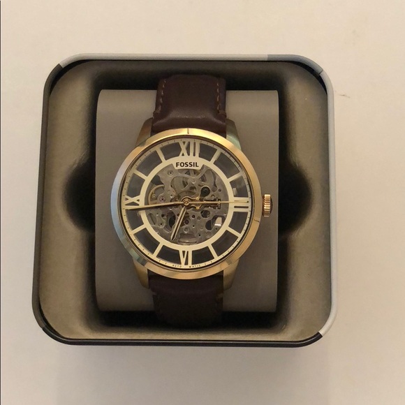 Mens Gold Townsman Automatic Fossil 